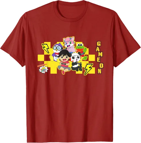 Vista 44 de Ryan's World Game On Characters Camiseta, Negro, S