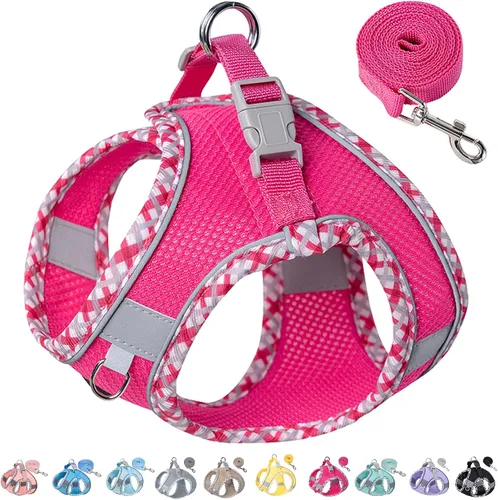 Vista 10 de Petank Arnés para Perros Pequeños y Medianos Sin Tirones, Juego de Arnés y Correa para Cachorro, Arnés de Paso para Perro para Caminar, Correr, Negro