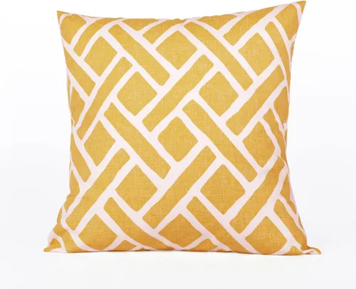Vista 3 de HPD Half Price Drapes PRCT-D07A-CC20PR - Fundas de cojín de algodón estampadas, 2 piezas, 18 x 18, amarillo martinica