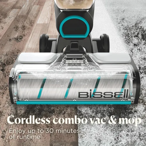 Vista 2 de Bissell CrossWave Cordless Max Aspiradora y Fregona Todo en Uno, Aspira, Friega y Seca, Limpiador para Pisos Duros y Alfombras, Aspiradora