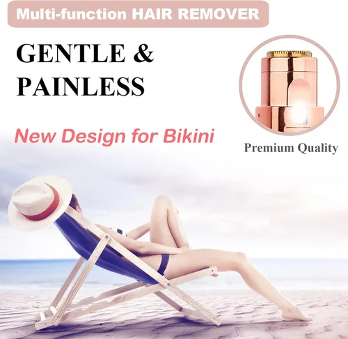 Vista 4 de LAIKME Depilación facial para mujeres, mini removedor de pelo, afeitadora eléctrica portátil para labios, barbilla, axila, melocotón fuzz, dedos