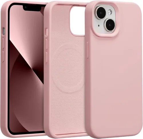 Vista 543 de Funda magnética de silicona para iPhone 13 Pro, color blanco antiguo [Compatible con Magsafe] [Forro de microfibra suave antiarañazos], funda