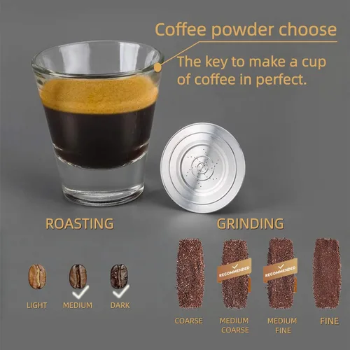 Vista 7 de 2 Piezas Cápsulas de Café Reutilizables de Acero Inoxidable Compatibles con L'OR Barista LM8012 / 60, Cápsulas de Café Recargables de Metal L'or 1