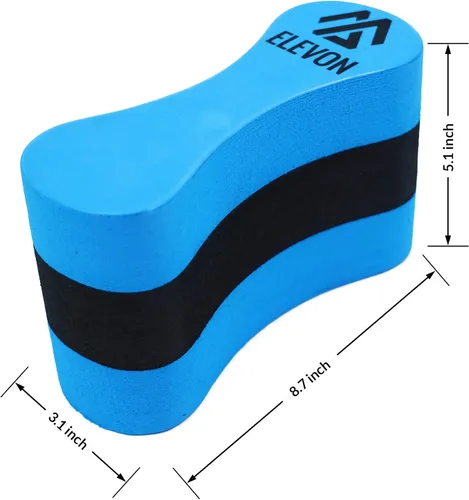 Vista 6 de Elevon Juego completo de entrenamiento de natación que incluye pesas de agua, cinturón flotante y flotador de pierna de boya de tracción, color azul
