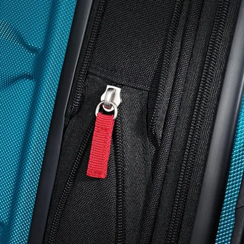 Vista 4 de Samsonite Omni - Juego de 3 piezas con accesorios para equipaje Azul Caribe Equipaje rígido con ruedas