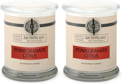 Vista 8 de Archipelago Botanicals Vela perfumada vertida a mano de cera premium, quema aproximadamente 60 horas, tabaco de bergamota, vela de soja en tarro