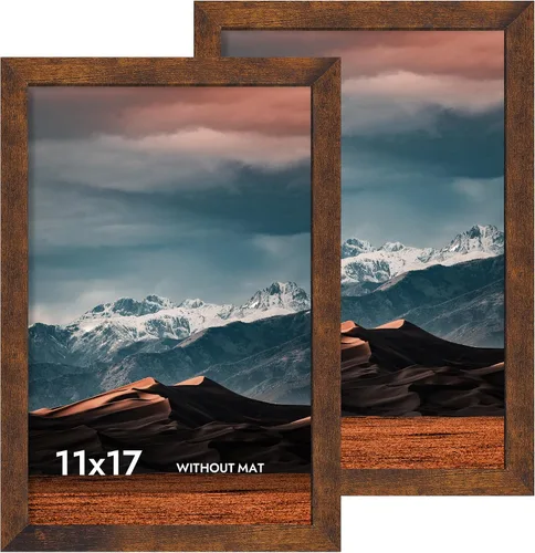 Vista 63 de iRahmen - Juego de 2 marcos de fotos de 4 x 6, marco de madera negro con cristal de alta definición, para mostrar fotografías de 3.5 x 5