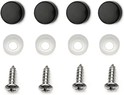Vista 2 de Refuerzo Trasero de Placa de Matrícula de Acero Inoxidable (12 x 6 Pulgadas, Negro Mate)