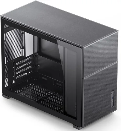 Vista 3 de JONSBO D31 MESH Caja de ordenador negra Micro ATX, compatible con placa base MATX/ITX/Soporte RTX 4090 (335-400 mm) GPU 360/280AIO, alimentación