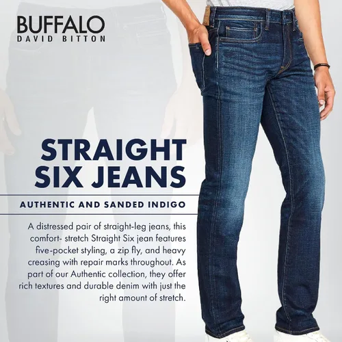 Vista 3 de Buffalo David Bitton Jeans Straight Six para hombre