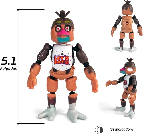 Vista 3 de Toysvill Inspirado en Five Nights at Freddys Colección Chocolate Figuras de acción de Freddy's (FNAF) Juego de 6 piezas
