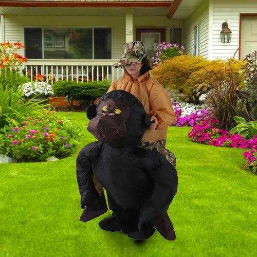 Vista 6 de TOPINCN Disfraz inflable para adultos, divertidos disfraces de chimpancé para adultos, disfraces inflables de Halloween, disfraces de cosplay