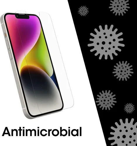 Vista 4 de OtterBox AMPLIFY - Protector de pantalla de cristal antimicrobiano con luz azul para iPhone 14, iPhone 13 y iPhone 13 Pro, respuesta táctil