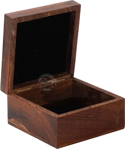 Vista 45 de Urna de madera antigua hecha a mano con grabado del árbol de la vida tallada a mano para mujeres y hombres, joyas Acentos de decoración del hogar