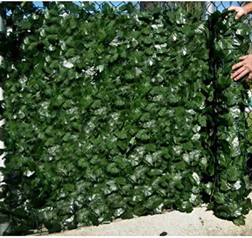 Vista 5 de Cerca de privacidad artificial para plantas de seto topiario artificial, valla artificial para jardín, valla decorativa, antifuerte, verde claro 807