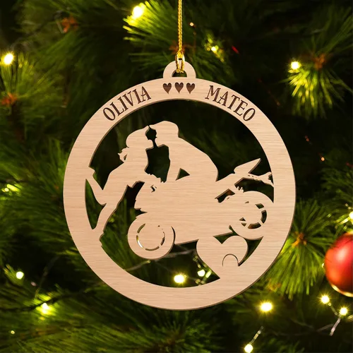 Vista 15 de Adorno personalizado de moto de motocross para hombres, adorno de motocicleta, adorno de Navidad para bicicleta, adorno de batcycle, regalo
