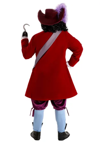 Vista 4 de Disfraz Deluxe Talla Plus de Capitán Garfio de Disney para Hombre Multicolor