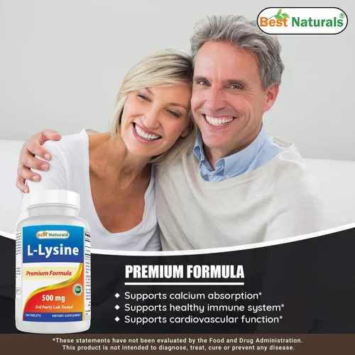 Vista 5 de Best Naturals Lisina en polvo 1 libra y L-lisina 500 mg