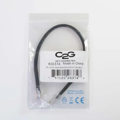 Vista 86 de C2G 24494 Cable cruzado Cat5e - Cable de conexión de red sin blindaje sin arranque, naranja (3 pies, 3.0 ft)