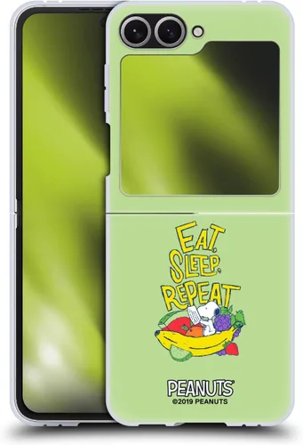 Vista 25 de Head Case Designs Funda rígida con licencia oficial de Peanuts Eat Sleep Snoopy Naturally Sweet compatible con Samsung Galaxy S23 Ultra 5G Comer