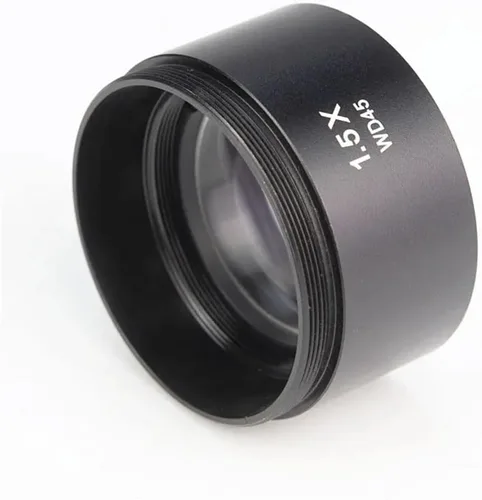 Vista 4 de Kit de accesorios para microscopio, microscopio, lente auxiliar 0.3X/0.75X/1.5X, objetivos auxiliares, microscopio estéreo, lente Barlow M48 rosca