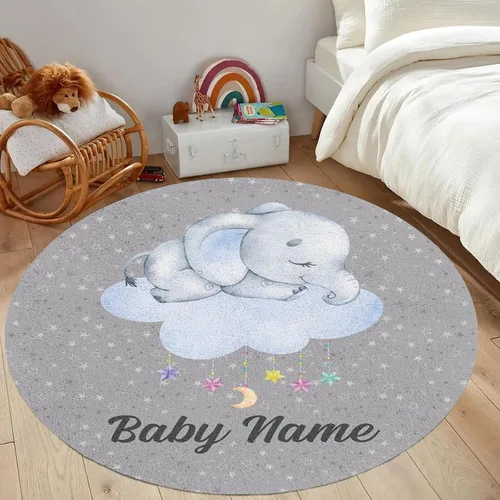 Vista 9 de Alfombra de juego para bebé con nombre personalizado: alfombra de área personalizada con diseño del alfabeto para bebé, niña y niño, alfombra