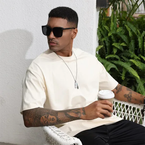 Vista 3 de Men's Fashion Loose Fit Crewneck Solid T-Shirt Athletic Lightweight Short Sleeve Gym Workout Tops