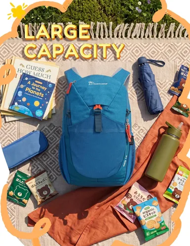 Vista 6 de MOUNTAINTOP - Mochila escolar para niños de 2 a 5 años, 8L/12 L azul (12L-Blue)