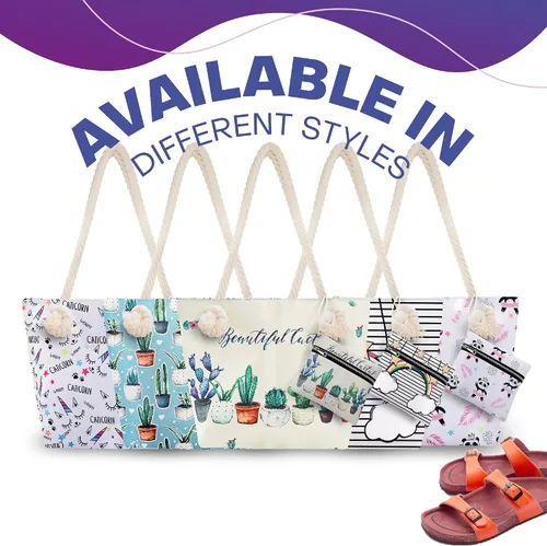 Vista 6 de Rave Envy Bolsas de playa Regalos para mujeres, bolsa de viaje de fin de semana, bolsa de mano para mujer