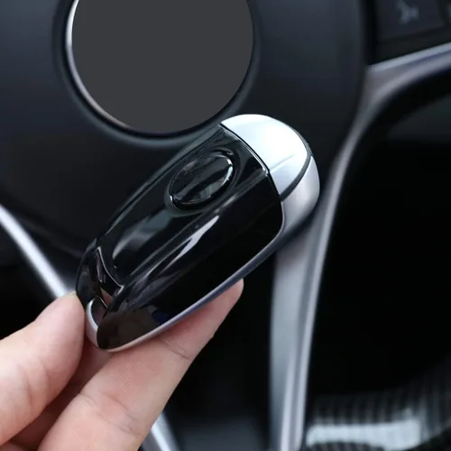 Vista 2 de ABS Car Key Shell Key Case Cover Trim para Alfa Romeo Giulia Stelvio 2017-2019 (negro)