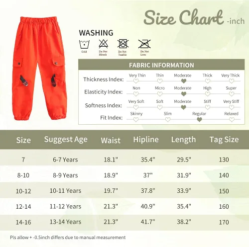 Vista 5 de Pantalones cargo de algodón para niños y niñas, sueltos, para baile de hip hop