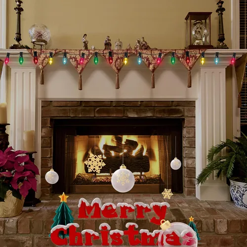 Vista 5 de Paquete de 25 bombillas de repuesto de luces de Navidad C7, bombillas incandescentes de vidrio multicolor transparente, base de candelabro C7/E12