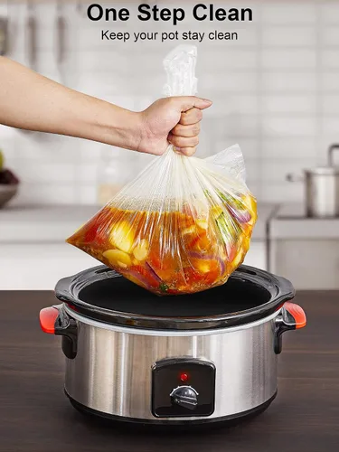 Vista 7 de SMARTAKE Forros para olla de cocción lenta, bolsas de cocina desechables de tamaño grande de 13" x 21", se ajustan de 3QT a 8QT para olla de cocción