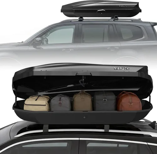Vista 14 de Caja de transporte de carga de techo de 13 pies cúbicos, techo duro resistente de Shell with Security Keys, Waterproof Rooftop Cargo Box, 56 (L) x
