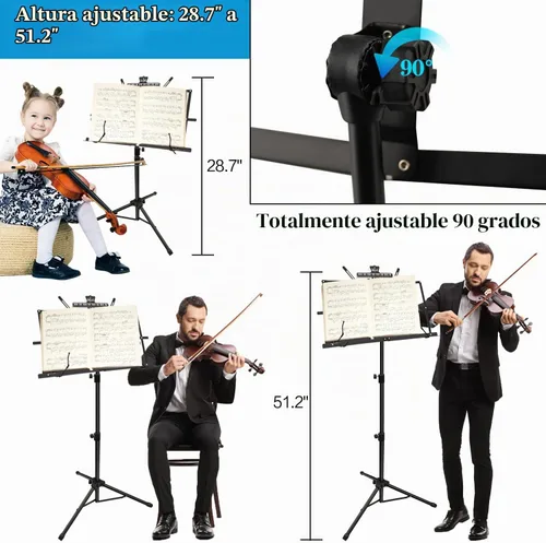 Vista 2 de DkOvn - Soporte de música, con bolsa de transporte (1 unidad)