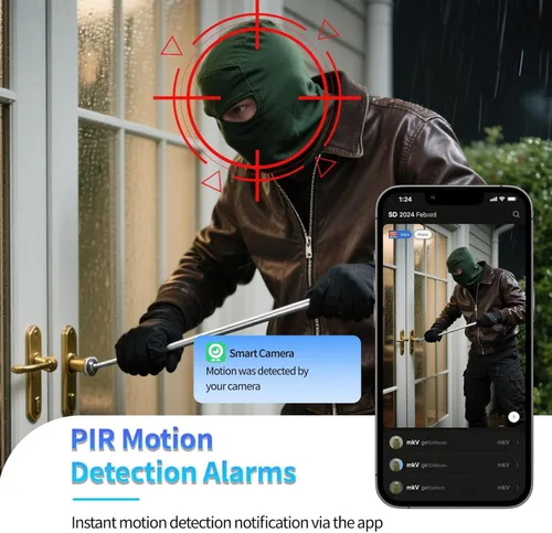 Vista 8 de Cámara inalámbrica pequeña 4K Wifi Cámara de seguridad Mini cámara para interiores y exteriores, cámara portátil inteligente para perros y mascotas
