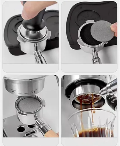 Vista 6 de 2 piezas de pantalla de disco espresso de 51 mm, placa de malla de filtro de café reutilizable de acero inoxidable de 1 mm de espesor para cesta
