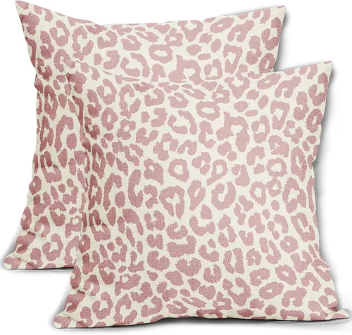 Vista 46 de Juego de 2 fundas de almohada con estampado de leopardo negro de 16 x 16 pulgadas, diseño de animal de guepardo, chinoiserie, fundas de almohada