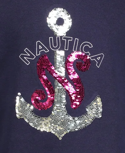 Vista 2 de Nautica Vestido sudadera de forro polar de manga larga para niña