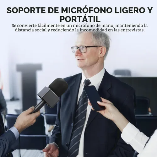 Vista 2 de MELONARE Soporte de micrófono de mano para micrófonos Lavalier inalámbricos
