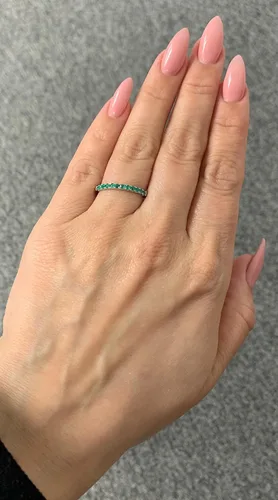 Vista 2 de Boston Bay Diamonds 10K Gold Gemstone Stackable Wedding Anniversary Birthstone Band Ring - Choice of Gold Color, Gemstone