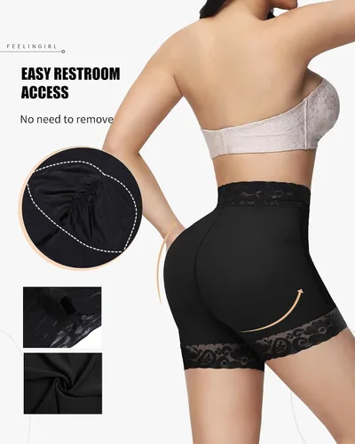 Vista 4 de SHAPSHE Faja moldeadora para levantamiento de glúteos para mujer, pantalones cortos con control de abdomen, calzones moldeadores de cuerpo, cintura