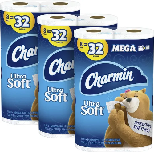 Vista 7 de Charmin Papel de baño ultra suave, rollo jumbo, 2 capas, 4.5 "x 4.2", 205 hojas, 30