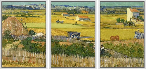 Vista 143 de wall26 Lienzo enmarcado para pared, juego de arte con flores de almendra de Vincent Van Gogh, naturaleza, ilustraciones de área silvestre, bellas