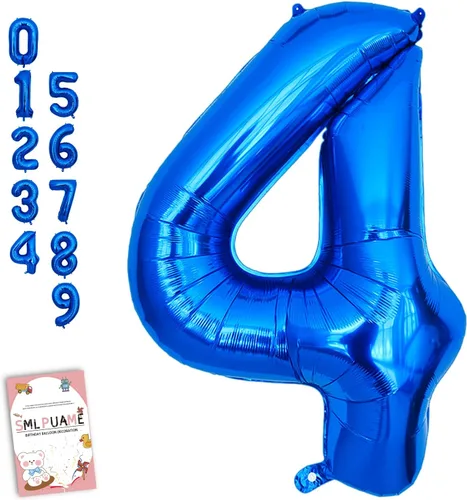 Vista 117 de Globos grandes de 40 pulgadas de números del 0 al 9, globos numéricos para decoración de fiesta de cumpleaños, globos de helio de aluminio