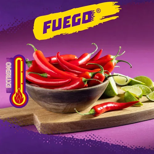 Vista 5 de Takis Fuego Mini 25 piezas / 1.23 oz Paquete múltiple de tamaño bocado, nachos de tortilla enrollada extremadamente picante con sabor a pimiento
