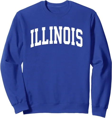 Vista 3 de Illinois sudadera deportes estilo universitario Estado regalo, Marino