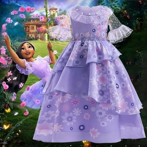 Vista 6 de Moda By Athena Isabela Madrigal Cosplay Costume for Little Girls Princess Dresses Halloween Party Dress Up Suit