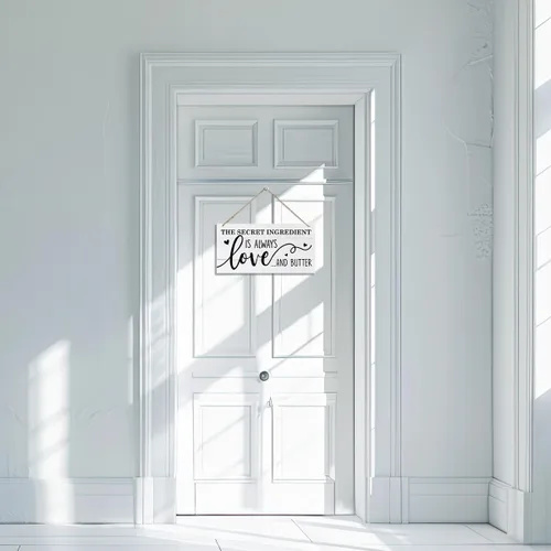 Vista 6 de Cartel de cocina divertido con texto en inglés "The Secret Ingredient Is Always Love and Butter", letrero decorativo para colgar en la pared