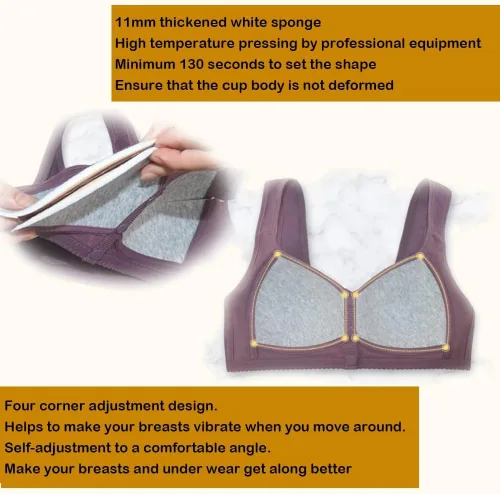 Vista 6 de Daisy Bra for Seniors, Front Snap Closure Bras, Front Snaps Daisy Bras for Older Women